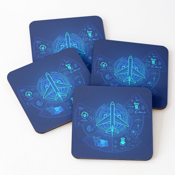 Item preview, aviation technology or aerospace engineering, graphic of airplane with control tower interface designed and sold by NiamLab.