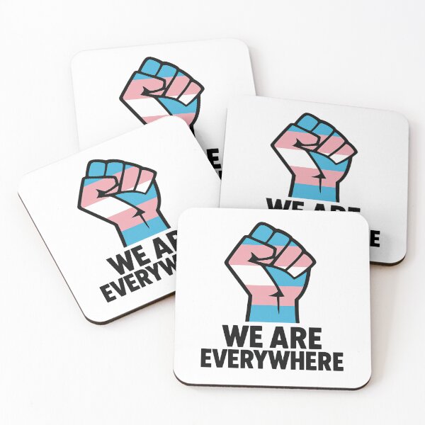 Item preview, We Are Everywhere Trans Pride Fist designed and sold by PrideDownUnder.