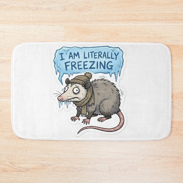 Item preview, I Am Literally Freezing Dramatic Opossum Winter designed and sold by StickyGuys.