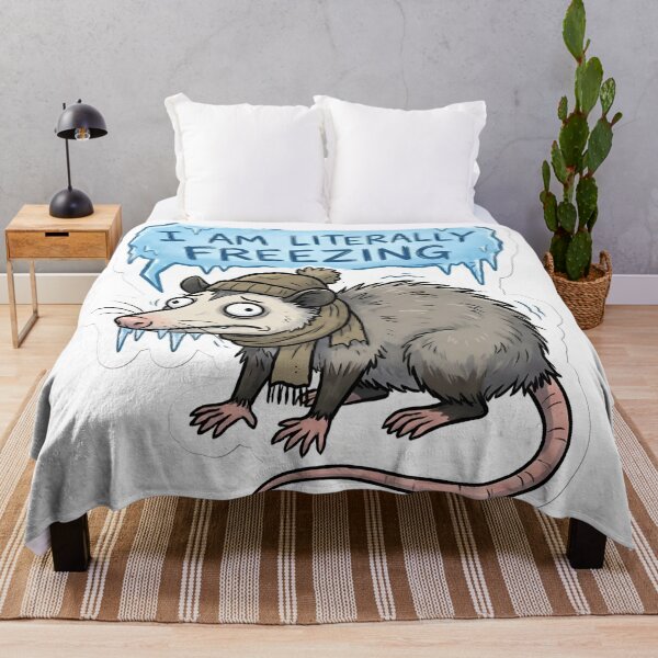 Item preview, I Am Literally Freezing Dramatic Opossum Winter designed and sold by StickyGuys.