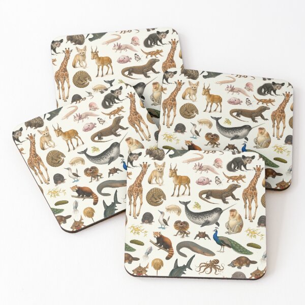 Item preview, Weird and Wonderful Animals Retro Wildlife Chart designed and sold by kakarikihill.