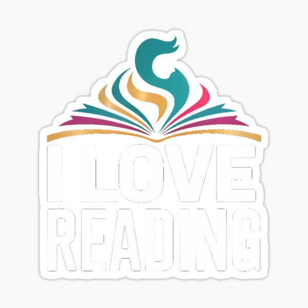 Item preview, I Love Reading Colorful Book Open Pages Print designed and sold by GeorgeneCharlo.