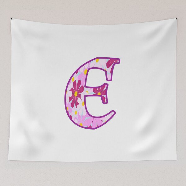 Item preview, Letters, flowers,E designed and sold by Sujinthaiart.