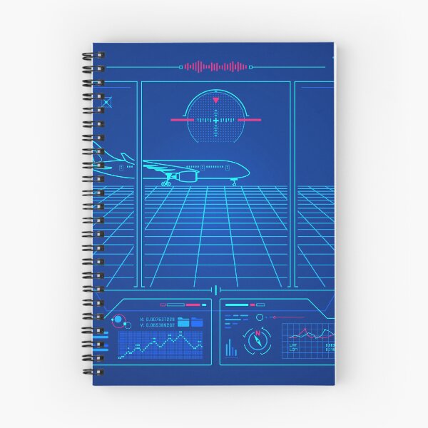 Item preview, aviation technology or aerospace engineering, graphic of airplane with air control tower interface designed and sold by NiamLab.