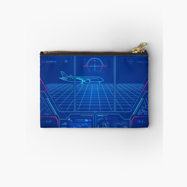 Item preview, aviation technology or aerospace engineering, graphic of airplane with air control tower interface designed and sold by NiamLab.