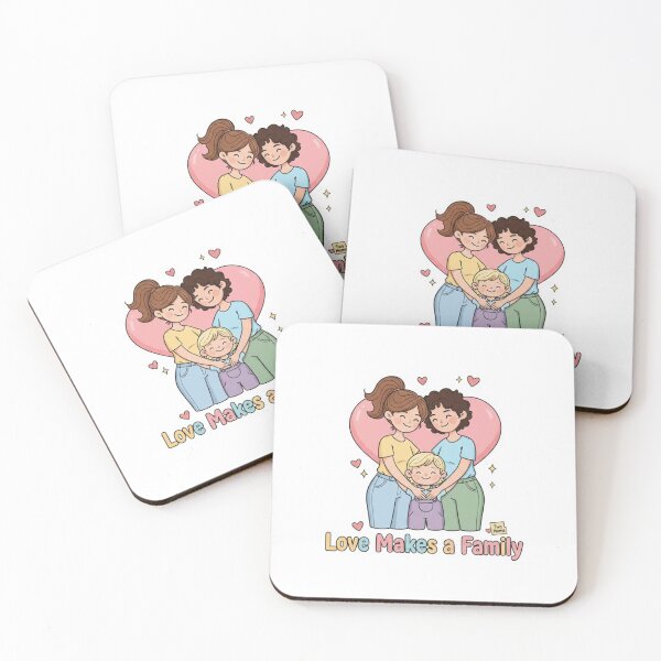 Item preview, LGBTQ Family Sticker | Love Makes a Family | Two Moms Pride Design designed and sold by TrackinDaTrends.