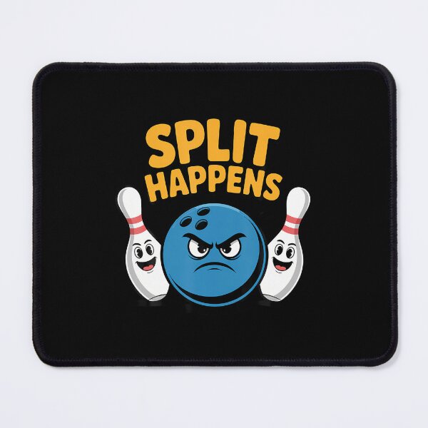 Item preview, Split Happens Funny Bowling Ball And Pins designed and sold by GeorgeneCharlo.