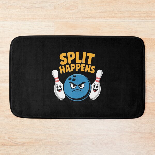 Item preview, Split Happens Funny Bowling Ball And Pins designed and sold by GeorgeneCharlo.