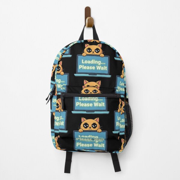 Item preview, Loading Please Wait: Relatable Pixel Gaming Cat designed and sold by MartinxMarie.