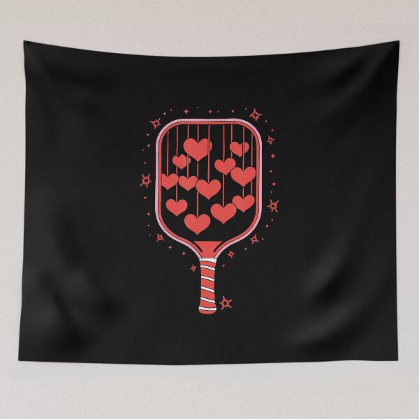 Item preview, Pickleball Paddle Heart Valentines Day Racquetball designed and sold by MarianMartha.