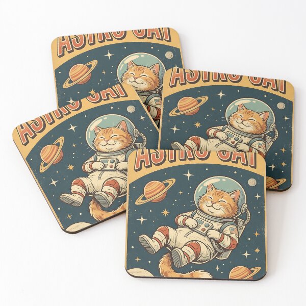 Item preview, Classic Retro Astro Cat Poster | Vintage Space Feline Art designed and sold by iwzzuel.