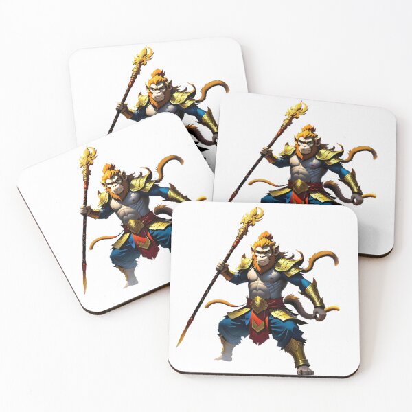 Item preview, Divine Monkey Warrior with Golden Staff designed and sold by shashank3d.