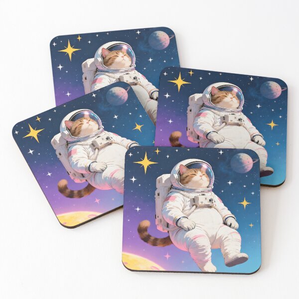 Item preview, Wholesome Astro Cat Poster | Cute Space Kitty in White Suit designed and sold by iwzzuel.
