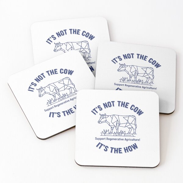 Item preview, Regenerative Agriculture Geometric Cow It's The How Quote designed and sold by chattsuede.
