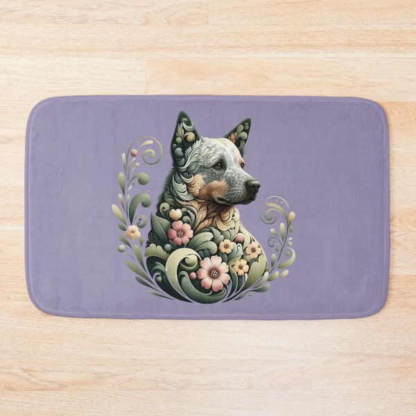 Item preview, Botanical Australian Cattle Dog Illustration Nature Art 3 designed and sold by BirdsnStuff.
