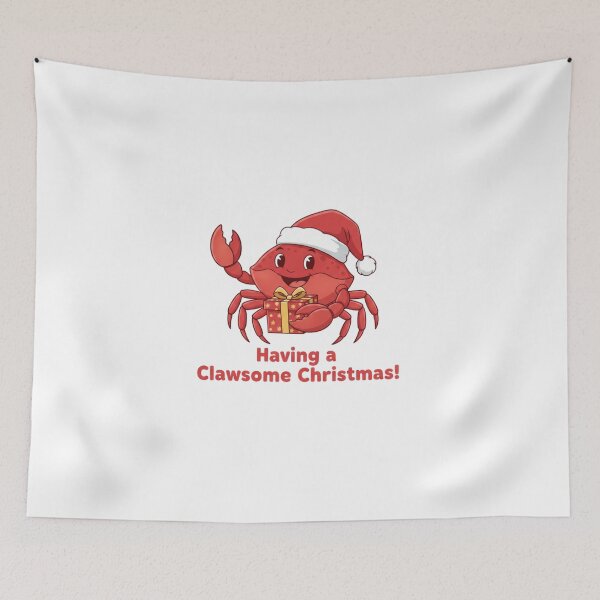 Item preview, Cute Crabtastic Christmas Marine Life Holiday Pun designed and sold by chattsuede.