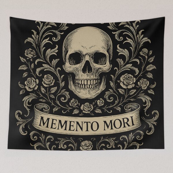 Item preview, Memento Mori Skull – Baroque Gothic Philosophy Shirt designed and sold by Mouraludia.
