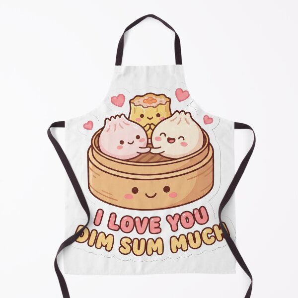 Item preview, Kawaii Dim Sum Pun "I Love You Dim Sum Much" Valentine's designed and sold by StickyGuys.