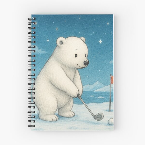 Item preview, Little polar bear plays golf designed and sold by Mauswohn.