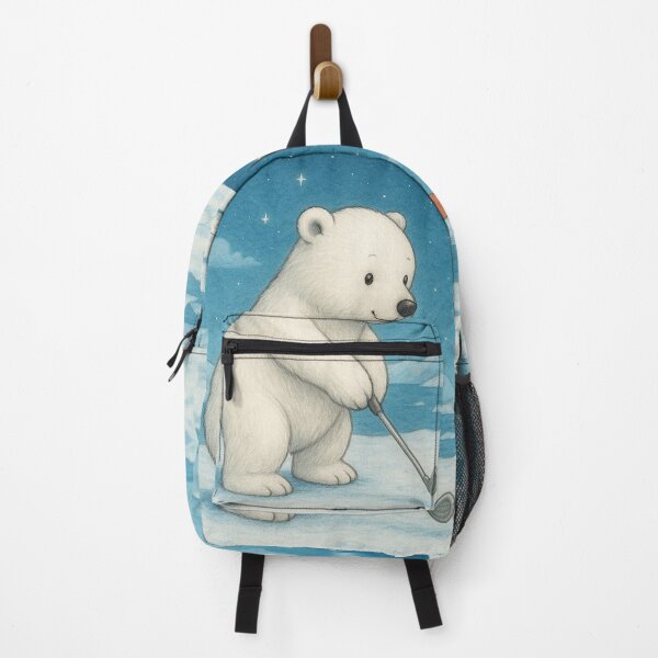 Item preview, Little polar bear plays golf designed and sold by Mauswohn.
