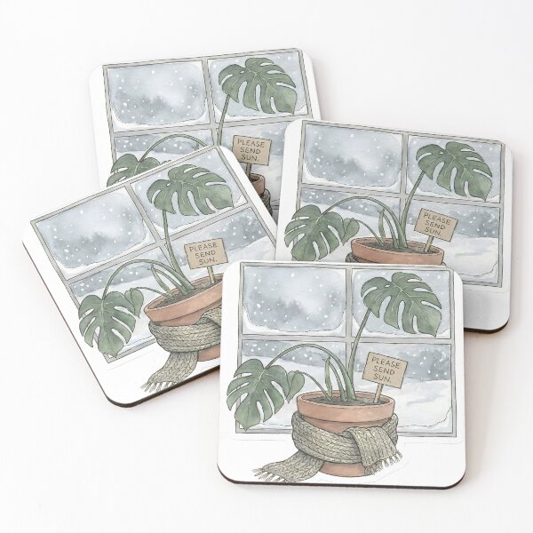 Item preview, Dramatic Plant "Please Send Sun" Winter Sticker designed and sold by StickyGuys.