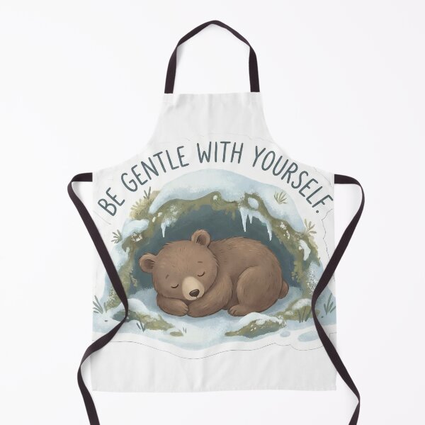 Item preview, Gentle With Yourself Winter Bear Cub Sticker & Merch designed and sold by StickyGuys.
