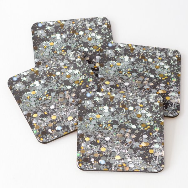 Item preview, Gold and silver glitter mix on dark background designed and sold by SassyArtistry.