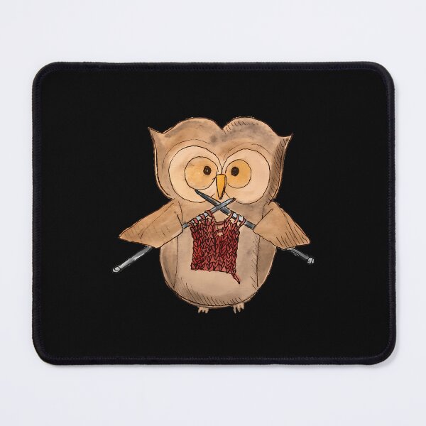 Item preview, Knitting Owl - Red Class designed and sold by JaneJanie.
