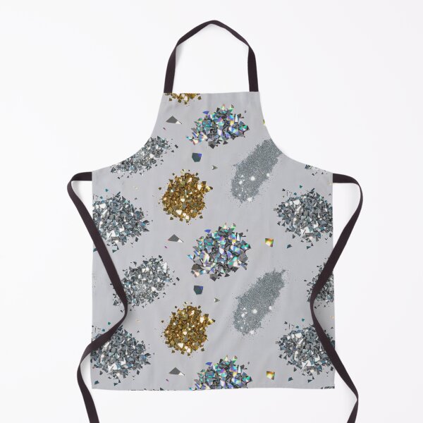 Item preview, Metallic glitter piles pattern in repeating festive layout designed and sold by SassyArtistry.