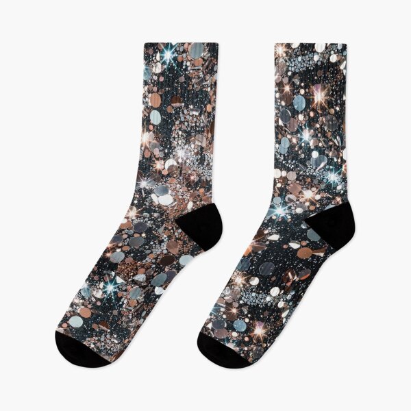 Item preview, Copper and silver glitter mix on dark background designed and sold by SassyArtistry.