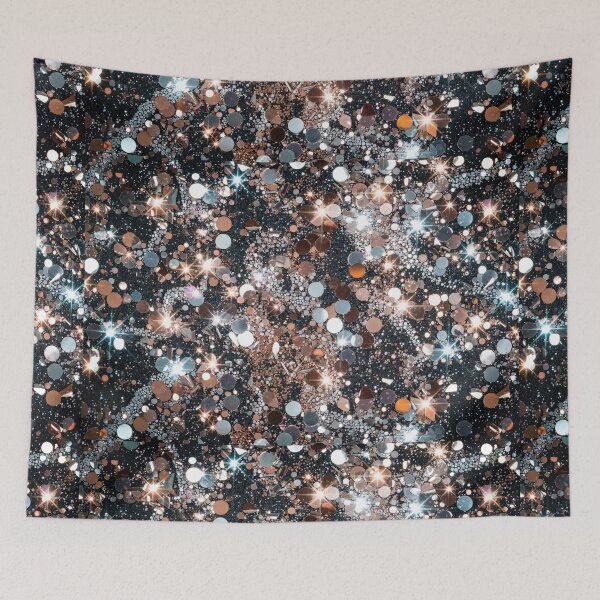 Item preview, Copper and silver glitter mix on dark background designed and sold by SassyArtistry.