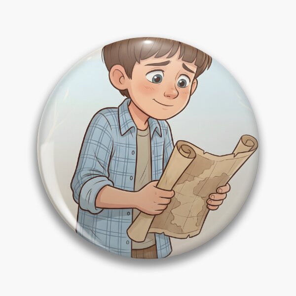 Item preview, Adventurous Boy With Map – Will Byers Inspired Stranger Things Art designed and sold by AbstractAuraArt.