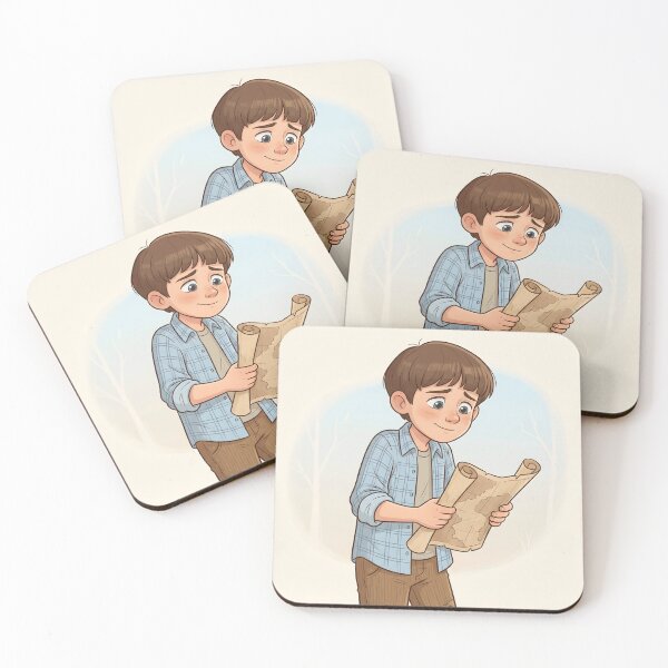 Item preview, Adventurous Boy With Map – Will Byers Inspired Stranger Things Art designed and sold by AbstractAuraArt.