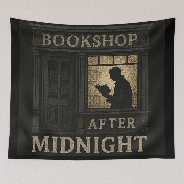 Item preview, Bookshop After Midnight – Dark Academia Reading Shirt – Gothic Book Lover Tee designed and sold by Mouraludia.