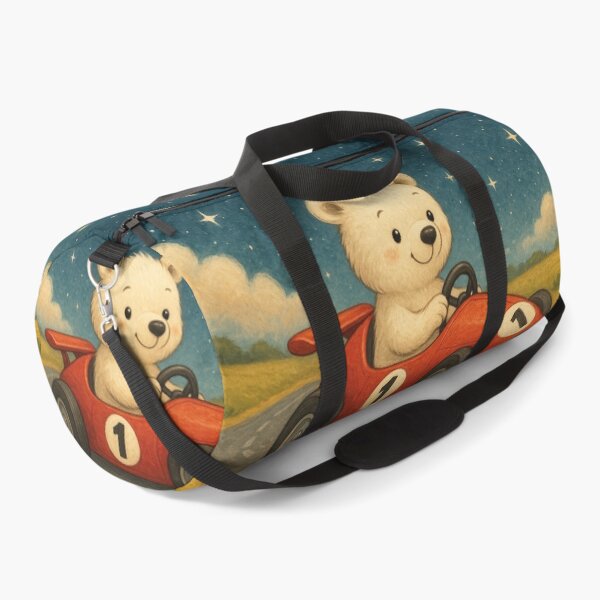 Item preview, Little polar bear loves racing car rides designed and sold by Mauswohn.