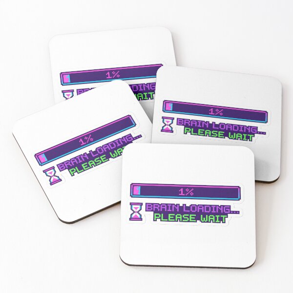 Item preview, Brain Loading... Please Wait 1% Retro Pixel designed and sold by StickyGuys.
