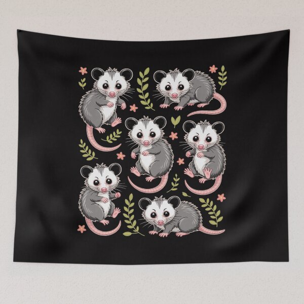Item preview, Opossum Poses Flowers Cute Possum Floral Girls Kids Women designed and sold by berniceschm.