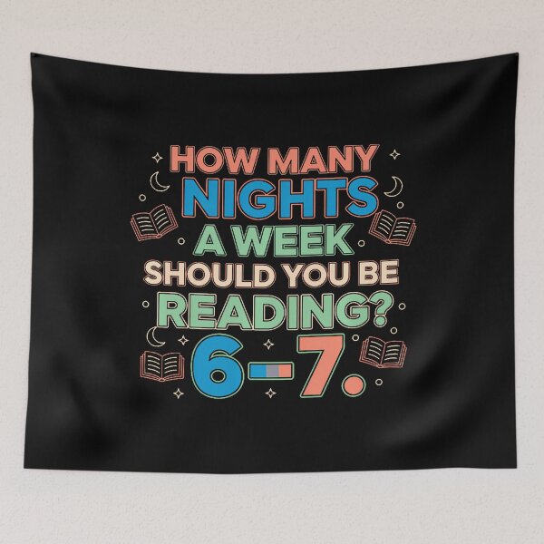 Item preview, How Many Nights A Week Should You Be Reading 67 Meme designed and sold by LeanneCarolina.