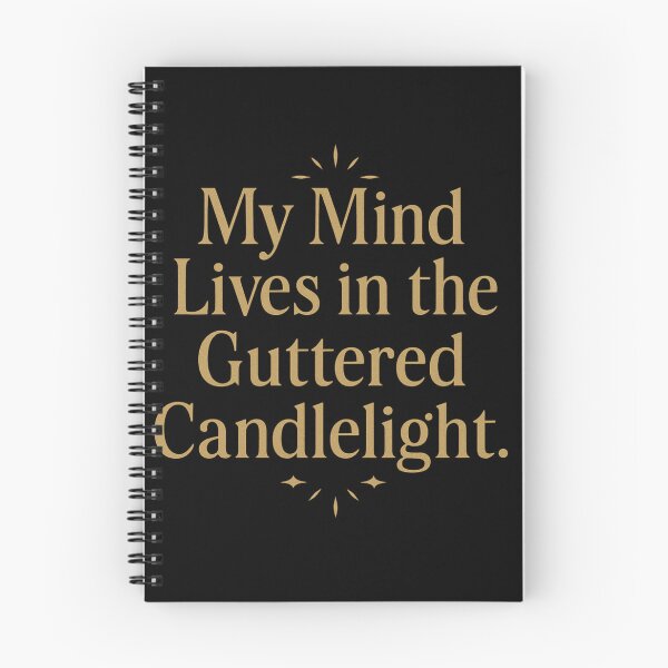 Item preview, Guttered Candlelight Quote Shirt – Dark Academia Aesthetic Tee – Gothic Literature Candle Design designed and sold by Mouraludia.