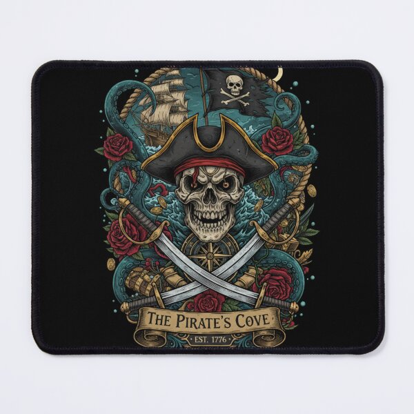 Item preview, "The Pirate's Cove" Skull & Roses. designed and sold by SerenadeArtHub.