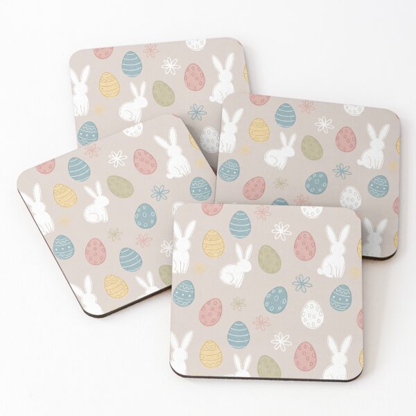 Item preview, Pastel Easter bunnies and eggs seamless spring pattern designed and sold by SassyArtistry.