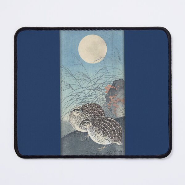 Item preview, Ohara Koson: Two Quail at Full Moon designed and sold by Tridentulus.