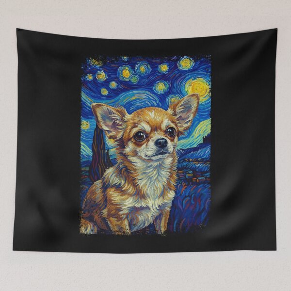 Item preview, STARRY NIGHT - CHIHUAHUA | Pets and Dogs lovers for Men and Women t-shirt designed and sold by panchiTWO.