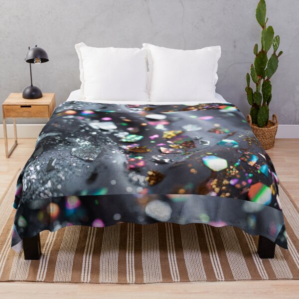 Item preview, Dark fabric with colorful reflective glitter and crystals designed and sold by SassyArtistry.