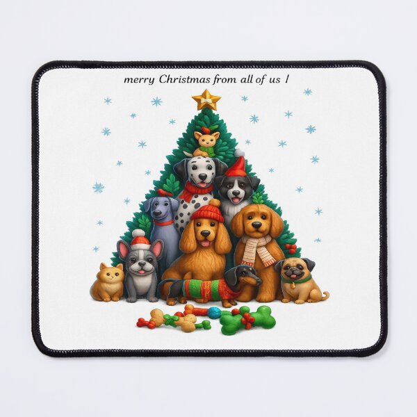 Item preview, 8D Dog Christmas Scene – Adorable Festive Puppy Ultra HD Dog Christmas Tree designed and sold by Gurjeetpixelart.