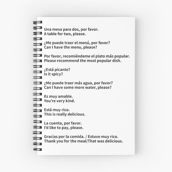 Item preview, Restaurant Phrases in Spanish to English (South America version) designed and sold by LifeWithMeme.