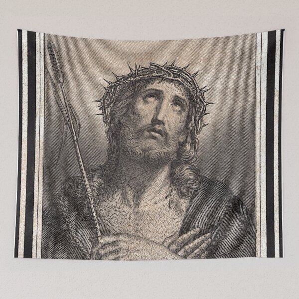 Item preview, Jesus Christ Wearing Crown of Thorns Vintage Holy Image designed and sold by YuckyCat.