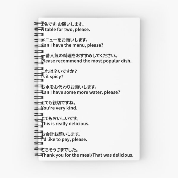 Item preview, Restaurant Phrases in Japanese to English (Polite version) designed and sold by LifeWithMeme.