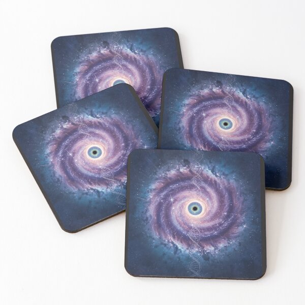 Item preview, Cosmic Eye Galaxy with DNA Helix Spiral Nebula - Psychedelic Space Art Visionary designed and sold by TitanRN.