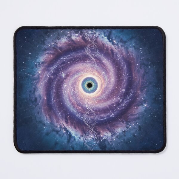 Item preview, Cosmic Eye Galaxy with DNA Helix Spiral Nebula - Psychedelic Space Art Visionary designed and sold by TitanRN.